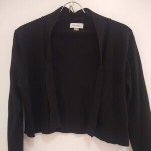 Calvin Klein  XL   black crop knit  shrug/sweather/crop cardigan